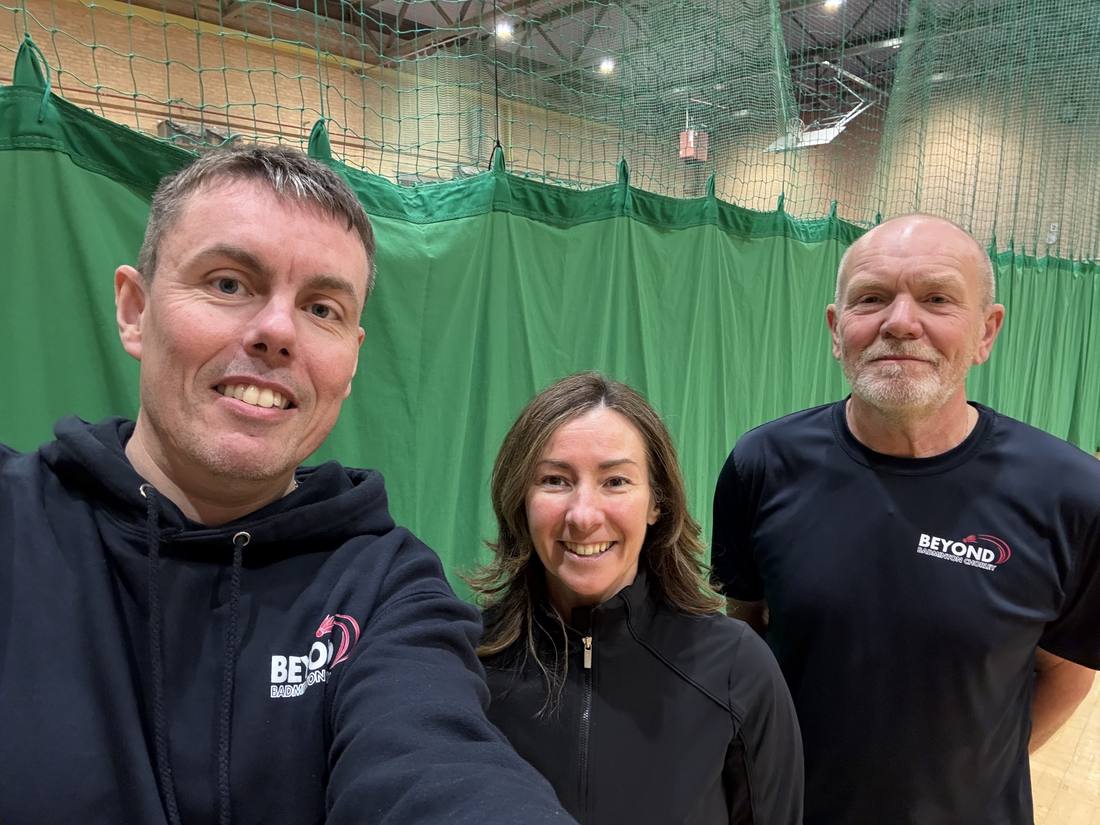 Beyond Badminton Chorley committee: Phil, Lynette and Derek